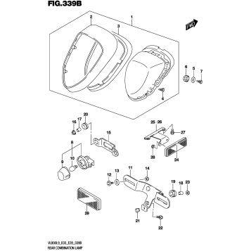 REAR COMBINATION LAMP (VL800L9 E28)
