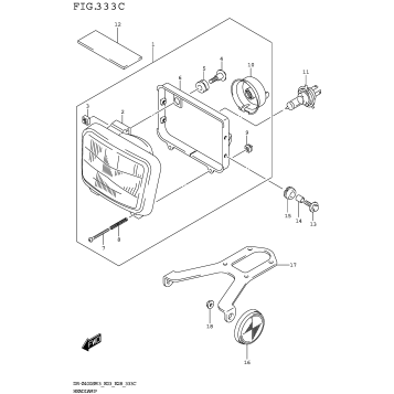 HEADLAMP (DR-Z400SM3 E33)