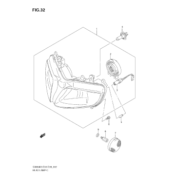HEADLAMP (SV650SK3/SK4/SK5/SK6/SK7/SAK7)