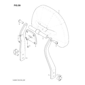 BACKREST, MOUNTS, SADDLEBAGS C50T