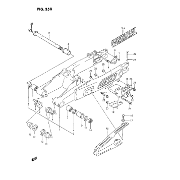 REAR SWINGING ARM (P/R)