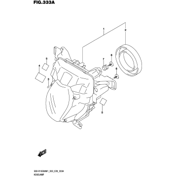 HEADLAMP (GSX-R1000A,GSX-R1000ZA)