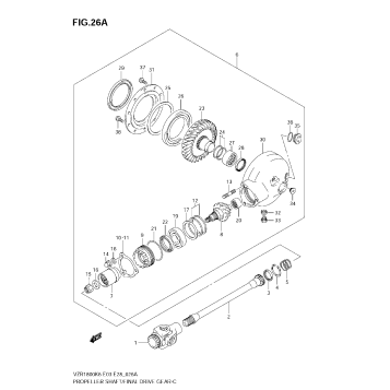 PROPELLER SHAFT/FINAL DRIVE GEAR (MODEL K8/K9)