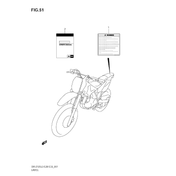 LABEL (DR-Z125LL3 E28)