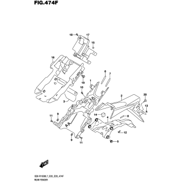 REAR FENDER (GSX-R1000AL7 E33)