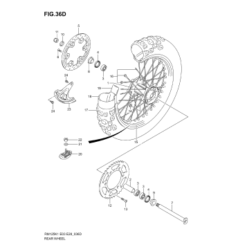 REAR WHEEL (MODEL K6)
