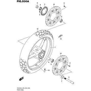 FRONT WHEEL (DL650AL6 E28)