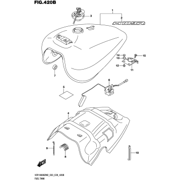 FUEL TANK (E03,E28)(SEE NOTE 1) 420B