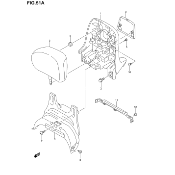 PILLION RIDER HANDLE (CENTER)(MODEL K4)