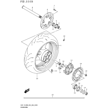 REAR WHEEL (GSX-R600)