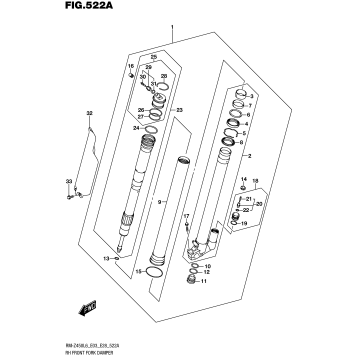 RH FRONT FORK DAMPER