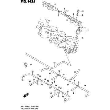 THROTTLE BODY HOSE/JOINT (GSX-S1000FZAL9 E33)