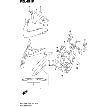 HEADLAMP HOUSING (GSX-S1000YAL9 E33)
