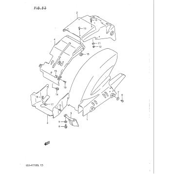 REAR FENDER (MODEL K)