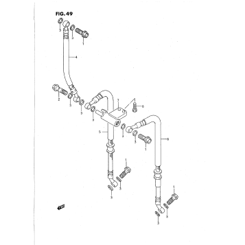 FRONT BRAKE HOSE (MODEL P)