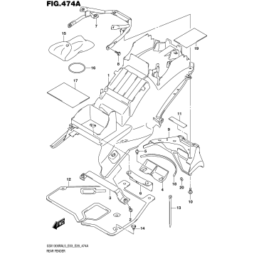 REAR FENDER (GSX1300RAL5 E03)
