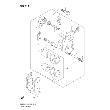 FRONT CALIPER (MODEL K5/K6)