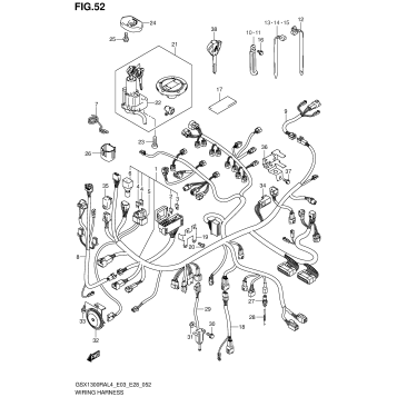 WIRING HARNESS (GSX1300RAL4 E33)