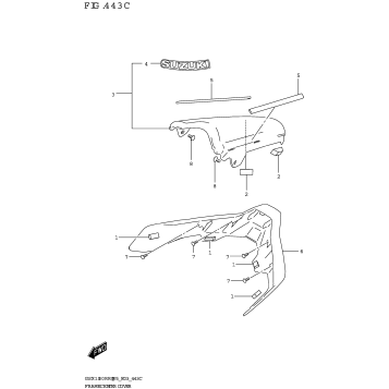 FRAME CENTER COVER (GSX1300RRQK:(E03,E33))