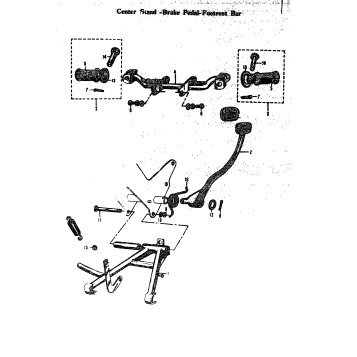 CENTER STAND-BRAKE PEDAL-FOOTREST BAR