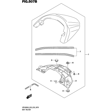 SEAT TAIL BOX (VZR1800BZL9 E03) (AJP)