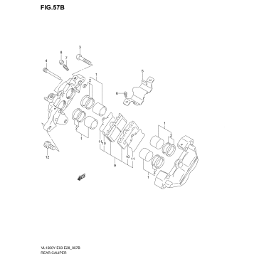 REAR CALIPER (MODEL K2/K3/K4)