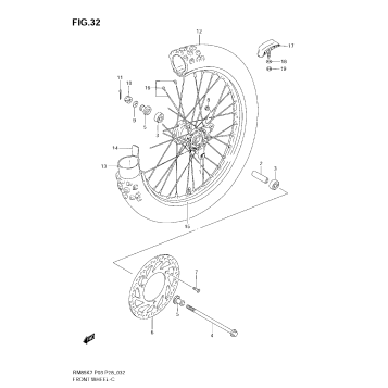 FRONT WHEEL (RM85LK7/LK8)