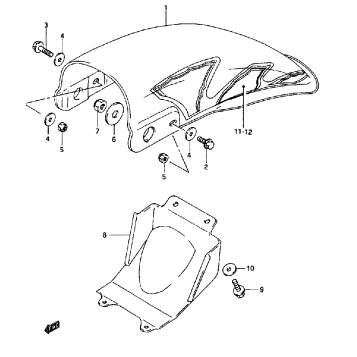 REAR FENDER (MODEL N/P/R/S)