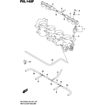 THROTTLE BODY HOSE/JOINT (GSX-S750ZAL9 E28)