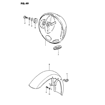 HEADLAMP HOUSING - FRONT FENDER (MODEL X)