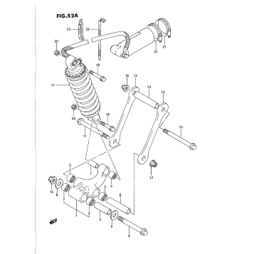 REAR CUSHION LEVER (MODEL R/S)