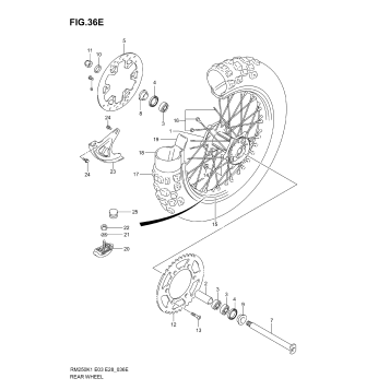 REAR WHEEL (RM250ZK6)