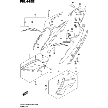 FRAME COVER (GSX-S1000YAL9 E28)