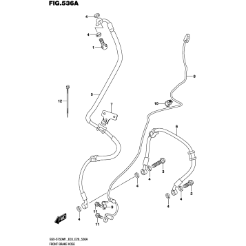 FRONT BRAKE HOSE (GSX-S750,GSX-S750Z)