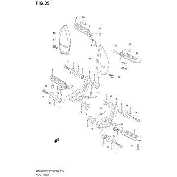 FOOTREST (MODEL W/X/Y)