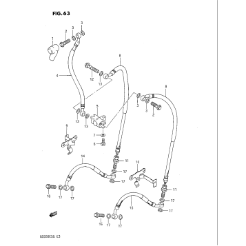 FRONT BRAKE HOSE (GS550ES3/ESE)