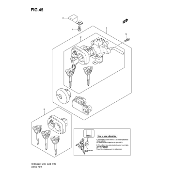 LOCK SET (AN650L3 E03)