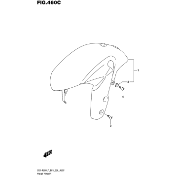 FRONT FENDER (GSX-R600L7 E33)