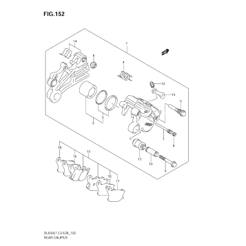 REAR CALIPER (DL650A L1 E28)