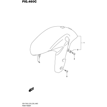 FRONT FENDER (GSX-R750L5 E33)