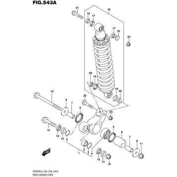 REAR CUSHION LEVER (DR200SL6 E03)