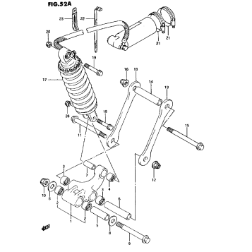 REAR CUSHION LEVER (MODEL R/S)
