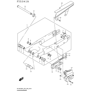 REAR SWINGINGARM (DR-Z400SM3 E03)