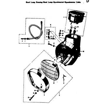 HEAD LAMP HOUSING - HEAD LAMP - SPEEDOMETER - SPEEDOMETER CABLE