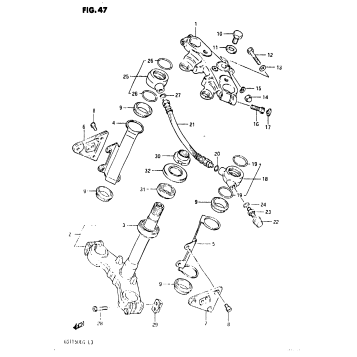 STEERING STEM (GS1150EF/EF2/EG)
