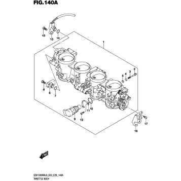 THROTTLE BODY (GSX1300RAL9 E03)