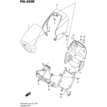 HEADLAMP COVER (FOR PGZ)  (VZR1800BZL6 E28)