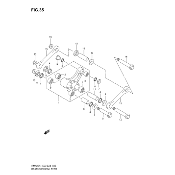 REAR CUSHION LEVER (MODEL K1)