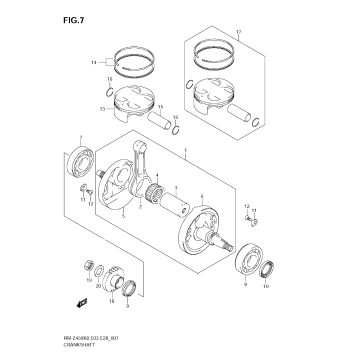 CRANKSHAFT (RM-Z450 K8/K9/L0)