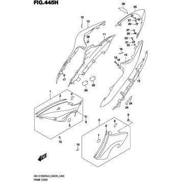 FRAME COVER (GSX-S1000FZAL9 E28)